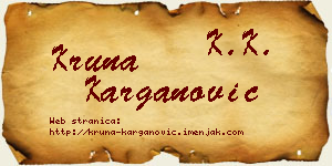 Kruna Karganović vizit kartica